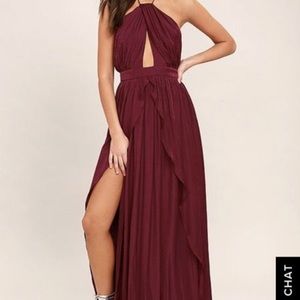 Burgundy bridesmaid dress/prom